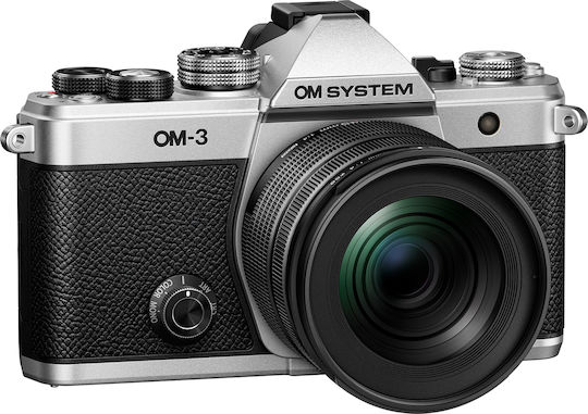 Olympus OM-System OM-3 Mirrorless Φωτογραφική Μηχανή Kit (ED 12-45mm f/4 PRO) Ασημί