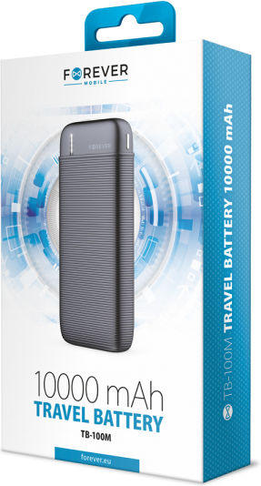 Forever TB-100M Power Bank 10000mAh με Θύρα USB-A Μαύρο