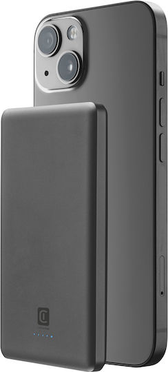 Cellular Line MAG Lite MagSafe Power Bank 5000mAh 7.5W με Θύρα USB-C Power Delivery Γκρι