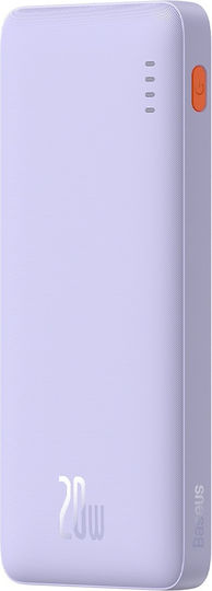 Baseus Airpow Power Bank 10000mAh 20W с USB-A порт и USB-C порт Power Delivery Лилав