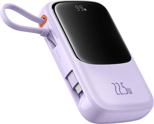 Baseus Qpow Pro+ Power Bank 10000mAh 22,5W Ladeleistung / Schnellladung Lila