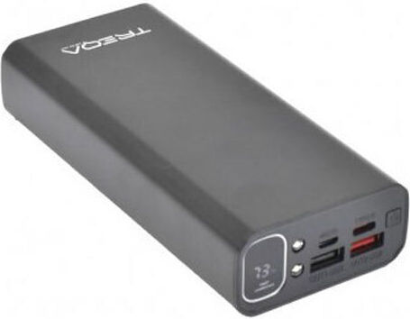 Treqa TR-967 Power Bank 20000mAh με 2 Θύρες USB-A και Θύρα USB-C Μαύρο