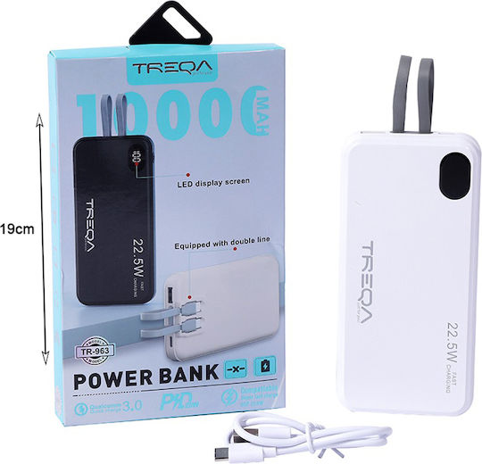 Treqa TR-963 Power Bank 10000mAh Μαύρο