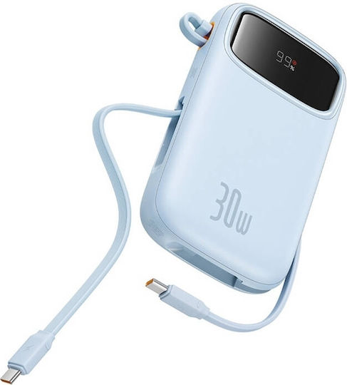 Baseus QPow2 Power Bank 20000mAh 30W με Θύρα USB-A και 2 Θύρες USB-C Μπλε
