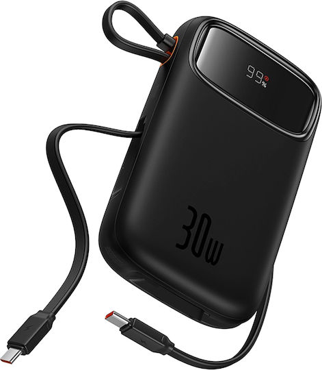 Baseus QPow 2 Power Bank 10000mAh 30W с USB-A порт и USB-C порт Черен
