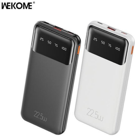 WK WP-63 Power Bank 10000mAh 22.5W με Θύρα USB-A και Θύρα USB-C Power Delivery Μαύρο