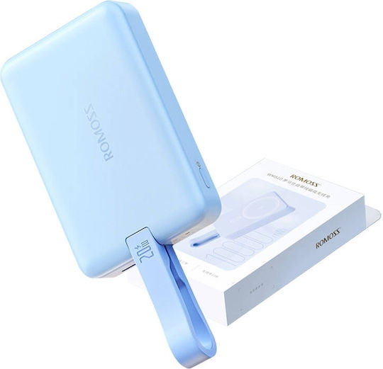 Romoss WMS10 MagSafe Power Bank 10000mAh 20W mit USB-C Anschluss Blau