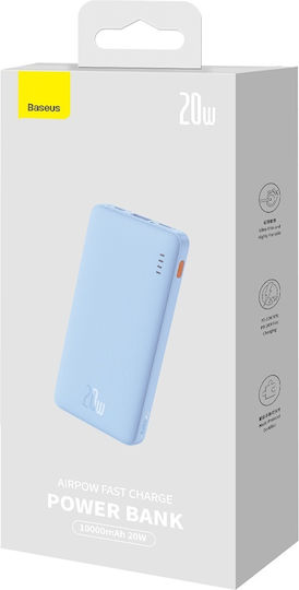 Baseus Airpow Power Bank 10000mAh 20W с USB-A порт и USB-C порт Power Delivery Син