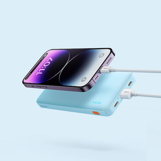Baseus Airpow Power Bank 10000mAh 20W с USB-A порт и USB-C порт Power Delivery Син