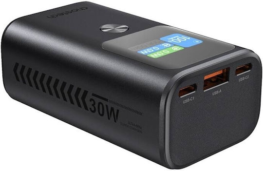 Choetech B701 Power Bank 10000mAh 30W cu Port USB-A și 2 Porturi USB-C Gri