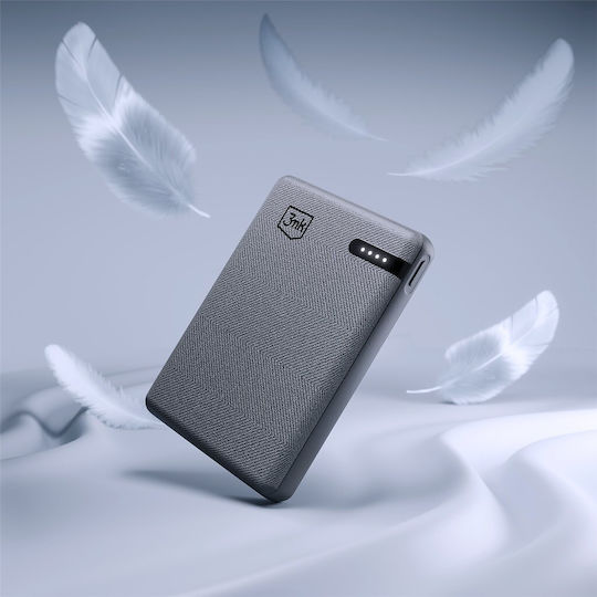 3MK Pocket Power Bank 5000mAh 12W mit USB-C Anschluss Gray