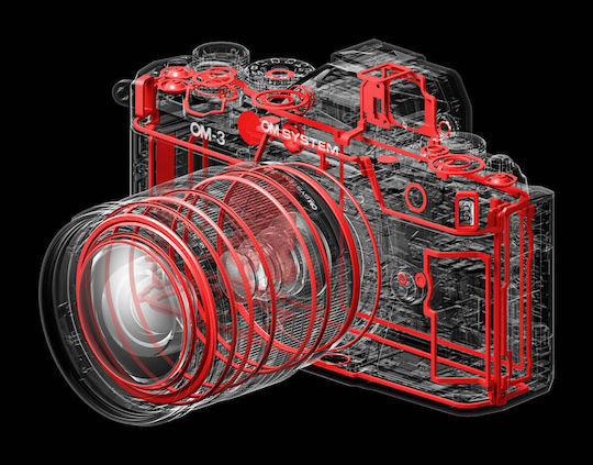 Olympus OM-System OM-3 Mirrorless Camera Body Silver