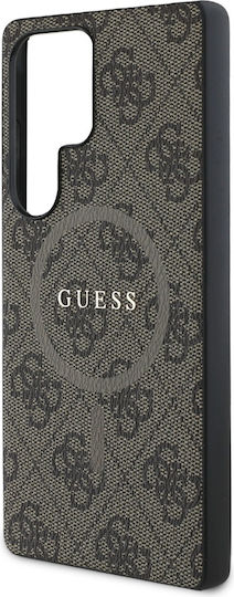 Guess Umschlag Rückseite Leder Braun (Galaxy S25 Ultra,Samsung S25 Ultra)