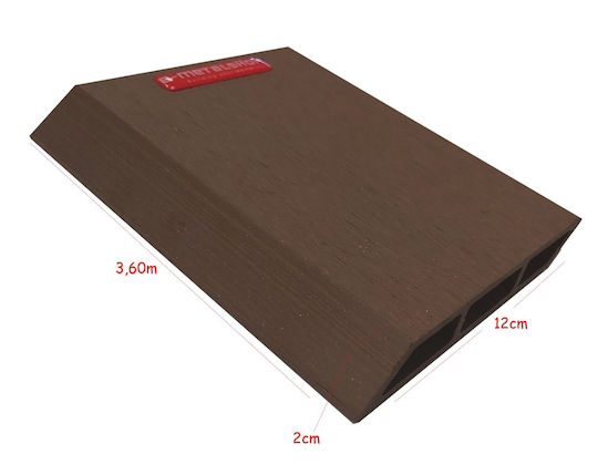 Dedron Garduri Deck de Grădină Cafeaua Sideways din Magazin online WPC 360x12x2buc 1buc Brown