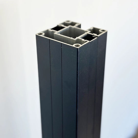 Showood Публикация за Ограда на Градина от Алуминий 7.5x7.5x140бр 1бр Черен