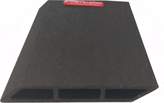 Dedron Umzäunung Deck für den Garten Seitwärts Schwarz aus WPC 360x12x2cm 1Stück Black