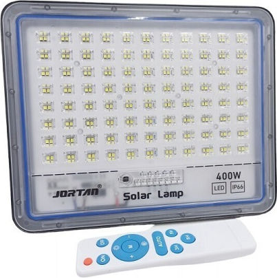 Ηλιακός Προβολέας Led 400w Αδιάβροχος 14080lm Ψυχρό Πάνελ & Τηλεχειριστήριο Jt-bs400w