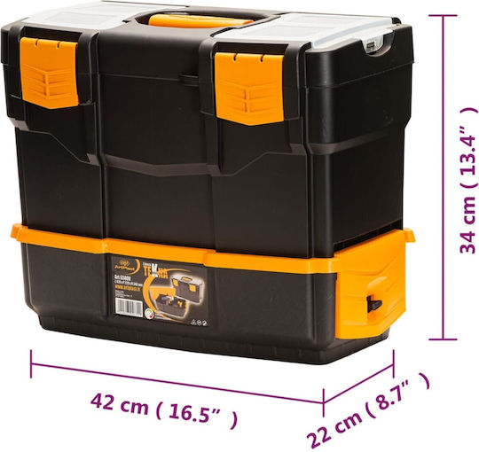 ArtPlast Tekna Line 6500V Hand Tool Case Plastic with Tobacco Case Dimensions: W40xD21xH34cm