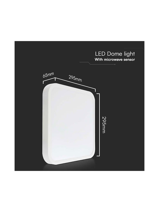 V-TAC Outdoor Ceiling Flush Mount with Integrated LED in White Color 76661