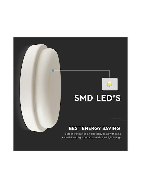 V-TAC Deckenleuchte für den Außenbereich mit integriertem LED in Weiß Farbe 10197
