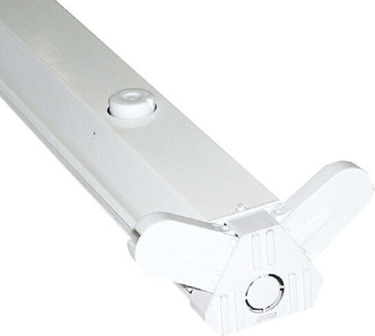 Aca Lighting Batten Delta Double-Ended with 2 Slots for LED Lamps T8 62.5cm