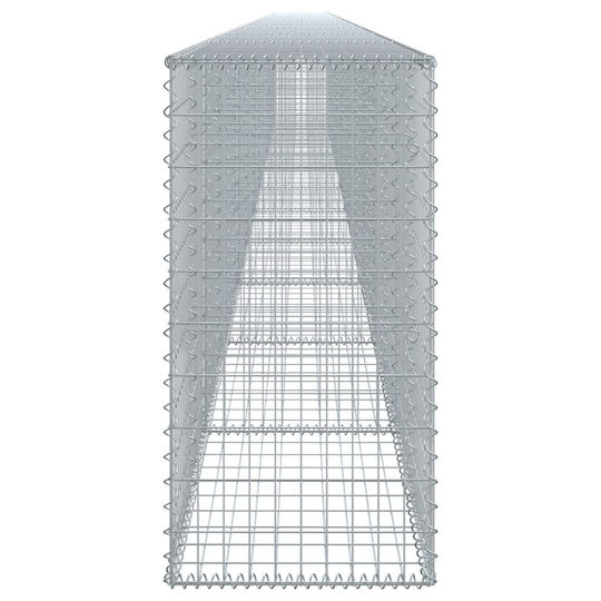vidaXL Кутия Gabin за Ограда на Градина от Стомана 100x50бр 1бр Сребрист