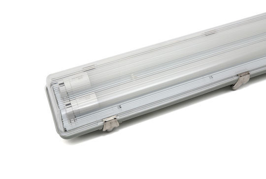Evivak Lighting Batten Outdoor with 2 Slots for LED Lamps T8 120cm