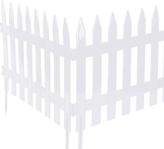 Prosperplast Garden Classic Plastic Fence Grilles in White Colour 35x46cm 7 Pieces