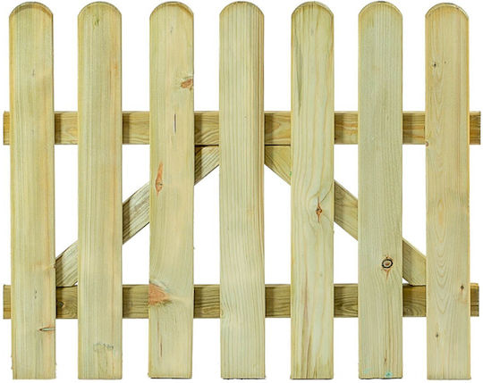 Dom Wood Holz Zaun in Beiger Farbe 60cm x 1,8m