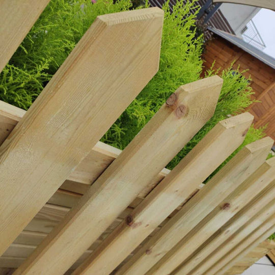 Dom Wood Wooden Fence in Beige Colour 75cm x 1.5m