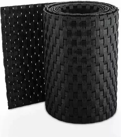 Rattan Art Материал За Ограда На Градина Черен