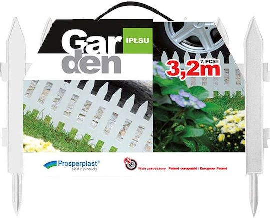 Prosperplast Garden Classic Plastic Fence Railings in White Color 52x60cm 6τμχ
