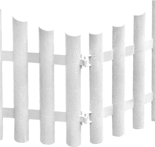 Grasher Plastic Garden Hedge in White Color 4 Pieces