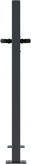 vidaXL Metal Fence Gate in Gray Color 80cm x 1.05m