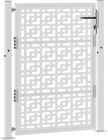 Vidaxl Garden Gate 105x130 Cm Cross Design Weathered Steel Brown