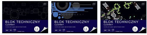 Technical Pad Interdruk A4 10k Black 10 Pcs
