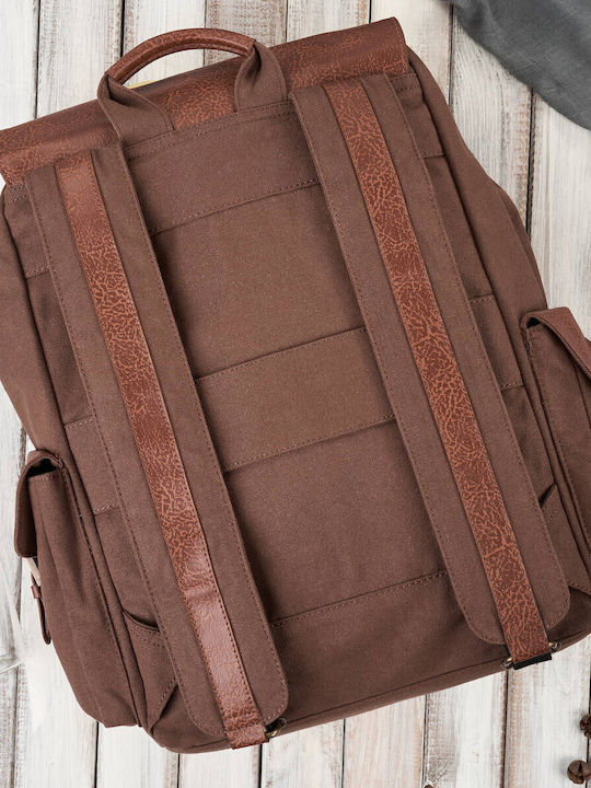 Rucsac Maro pentru Bărbați Școală A4 Laptop Rucsac de Călătorie Vegan Paolo Peruzzi