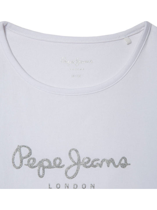 Kids' Shirt Short Sleeve White Hana Glitter