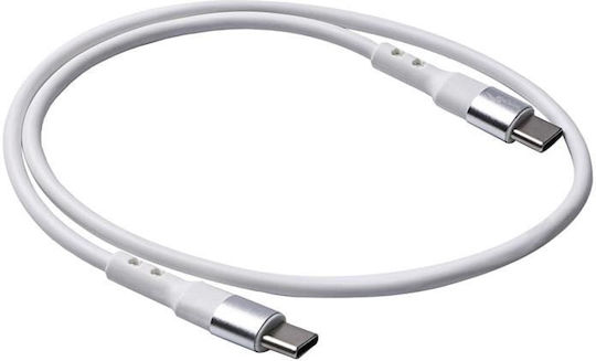 Akyga USB 2.0 Kabel USB-C männlich - USB-C 60W Weiß 1m AK-USB-40
