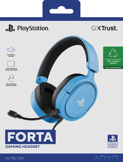 Trust GXT 498 Forta Over Ear Căști Gaming cu Conectivitate 3,5 mm Albastre pentru PS5