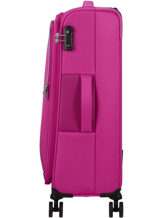 American Tourister Sea Seaker Mittlerer Stoffkoffer Rosa mit 4 Rädern Höhe 68cm