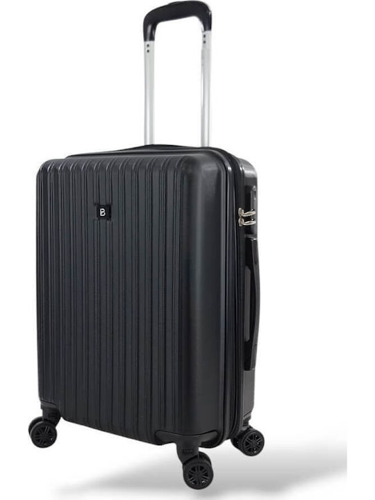 Playful Bags Cabin Travel Suitcase Hard Black with 4 Wheels Height 55cm