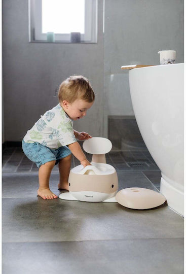 Kindsgut Töpfchen Stuhl Whale mit Deckel Beige