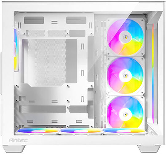 Antec C5 Gaming Midi Tower Κουτί Υπολογιστή με Πλαϊνό Παράθυρο και RGB Φωτισμό Λευκό