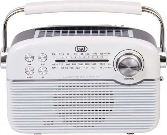Trevi RA-7F50/WH Retro Φορητό Ραδιόφωνο Ηλιακό με Bluetooth και USB Λευκό