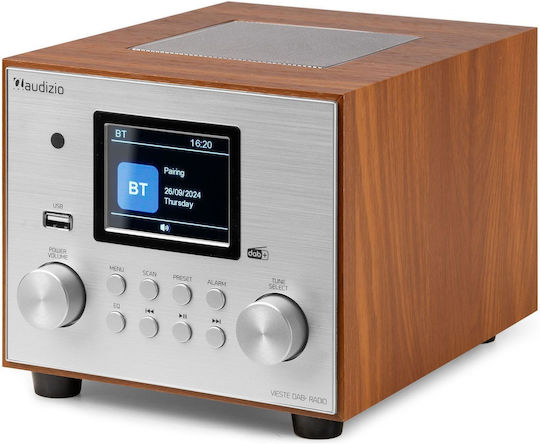Audizio Vieste Επιτραπέζιο Ραδιόφωνο Ρεύματος DAB+ με Bluetooth και USB Silver