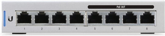 Ubiquiti Unifi Switch 8 Managed PoE+ Switch με 8 Θύρες Gigabit (1Gbps) Ethernet