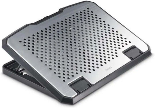 HAMA Tilting Quiet 2 Cooling Pad για Laptop έως 15.6" με 2 Ανεμιστήρες Ασημί