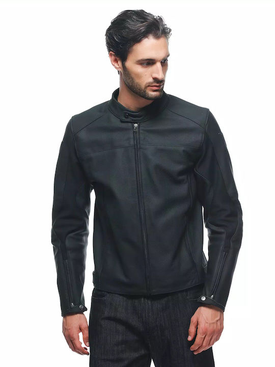 Dainese Razon 2 Καλοκαιρινό Ανδρικό Μπουφάν Μηχανής Δερμάτινο Μαύρο
