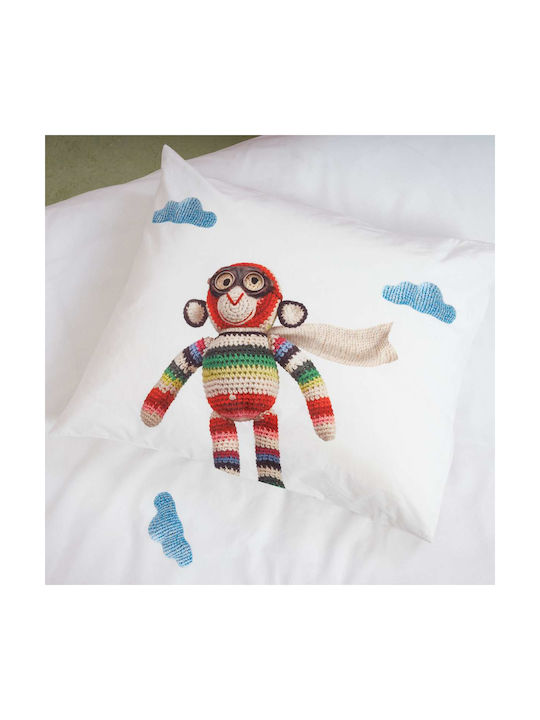 Snurk Set Kids Duvet Cover Single with Pillowcase White 160x220cm